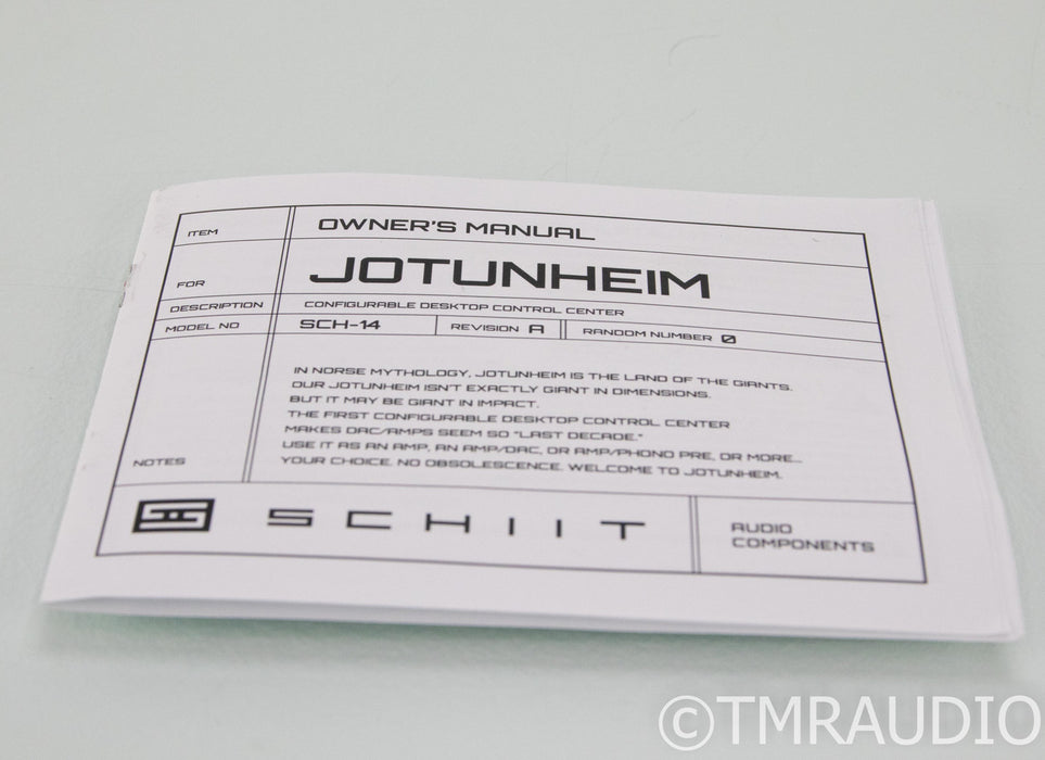 Schiit Jotunheim Headphone Amplifier; Balanced DAC Module