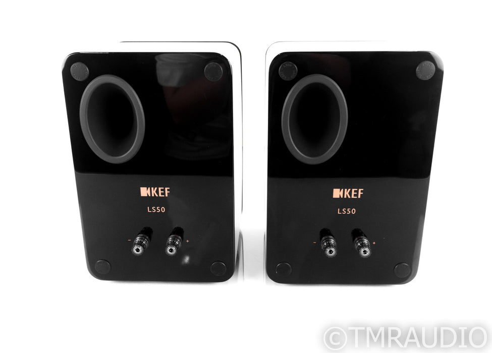 KEF LS50 Bookshelf Speakers; Black Pair