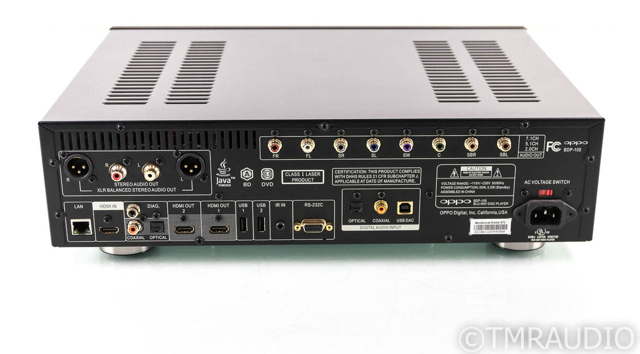 Oppo BDP-105 Universal Blu-Ray Player; BDP105; Remote