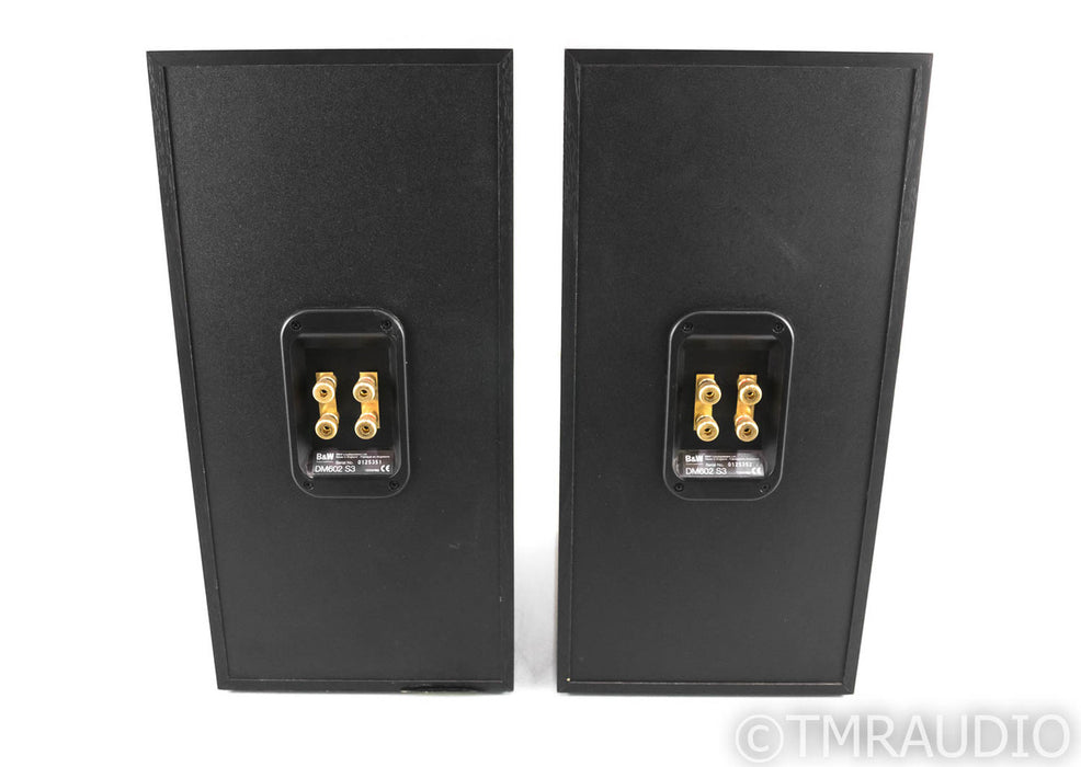 B&W DM602 S3 Bookshelf Speakers; Black Ash Pair; DM-602