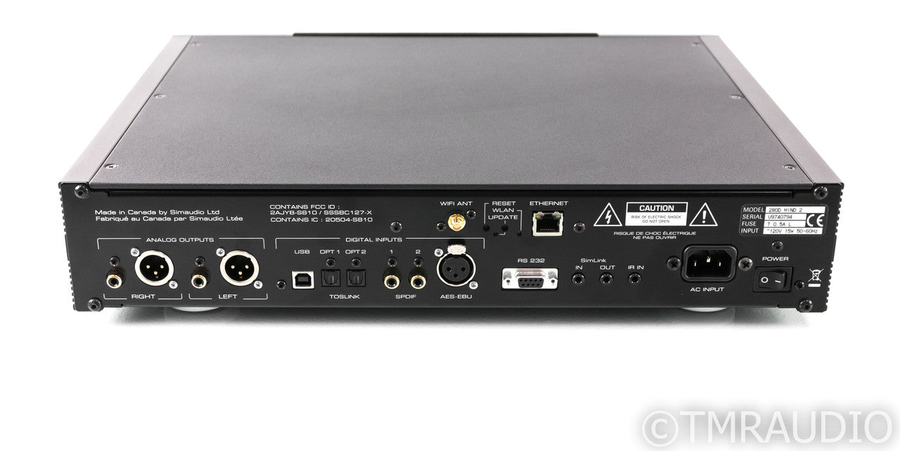 SimAudio Moon 280D Streaming DAC; D/A Converter; 280-D; MiND 2; Roon Ready