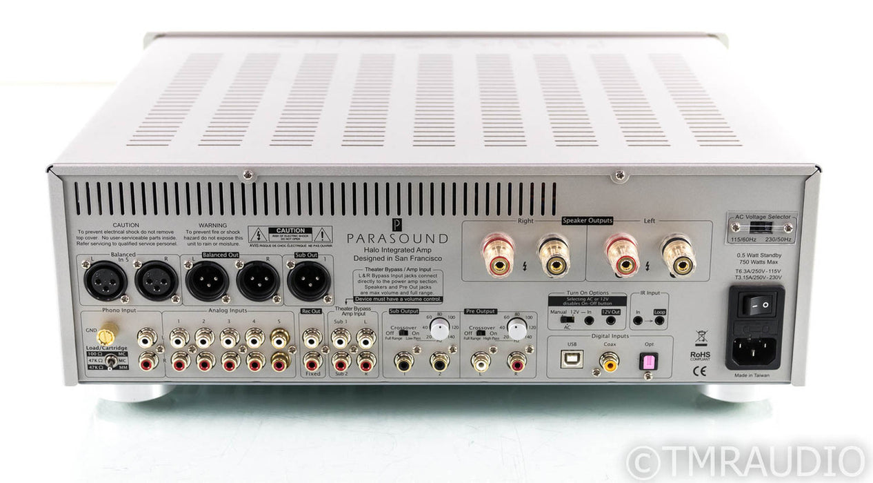 Parasound Halo 2.1 Channel Integrated Amplifier; Remote; MM / MC Phono