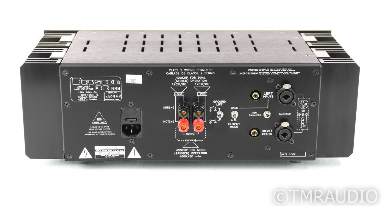 Bryston 3B NRB Stereo Power Amplifier; 3B-NRB; 17"
