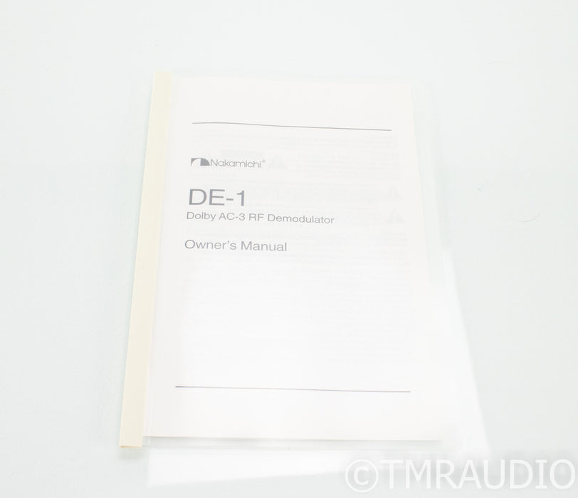 Nakamichi DE-1 Dolby AC-3 RF Demodulator; AC3 RF -> AC3 Digital Signal Converter