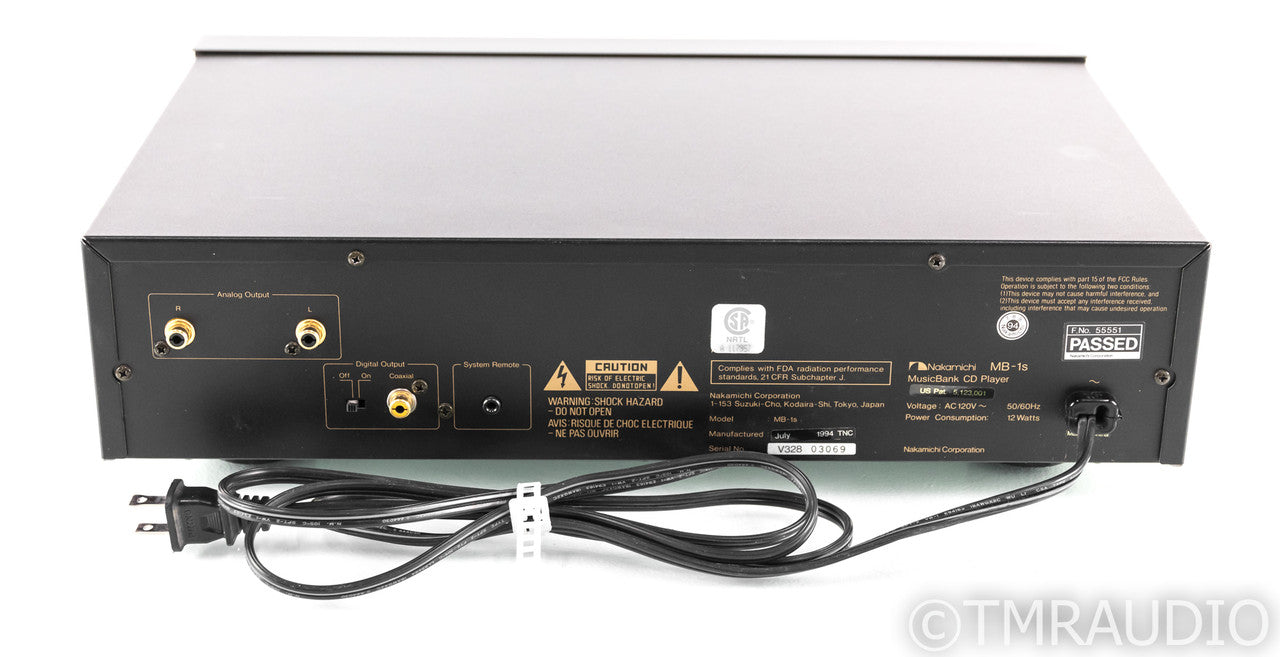 Nakamichi MB-1s CD Player; 7-Disc Changer; Remote