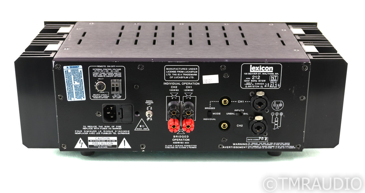 Lexicon NT-212 Stereo Power Amplifier; Black; 17" (Bryson 3B-ST)