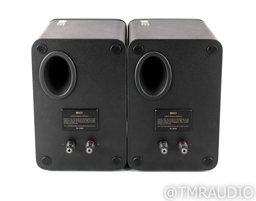 KEF LS50 Black Edition Bookshelf Speakers; All Black Pair; LS-50