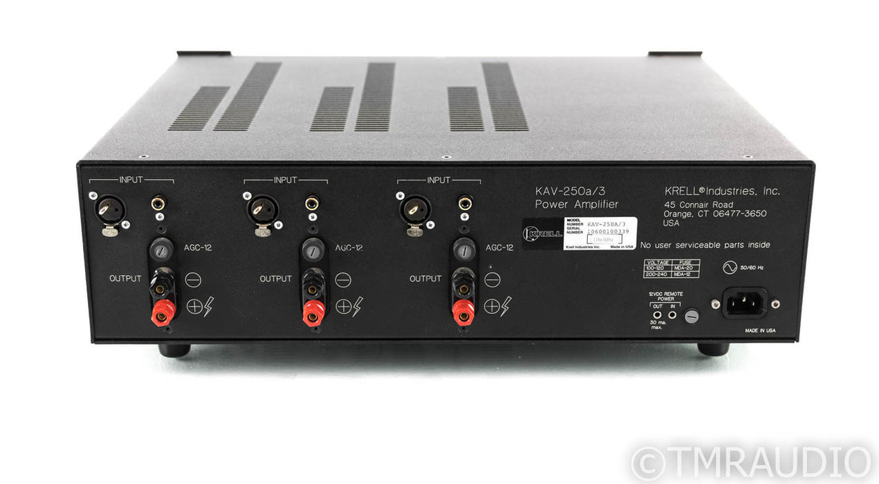Krell KAV-250a/3 3 Channel Power Amplifier; KAV250a/3