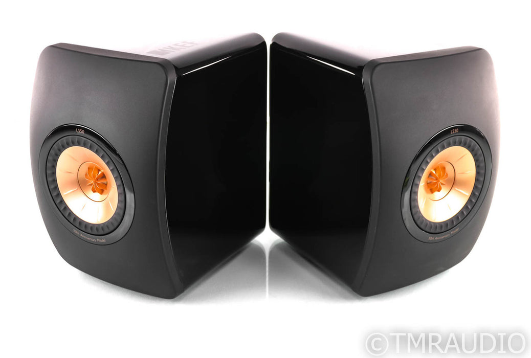KEF LS50 Anniversary Model Bookshelf Speakers; Piano Black Pair
