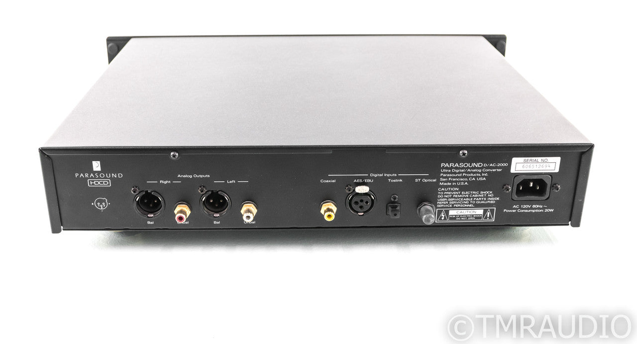 Parasound D/AC-2000 Ultra DAC; D/A Converter; HDCD