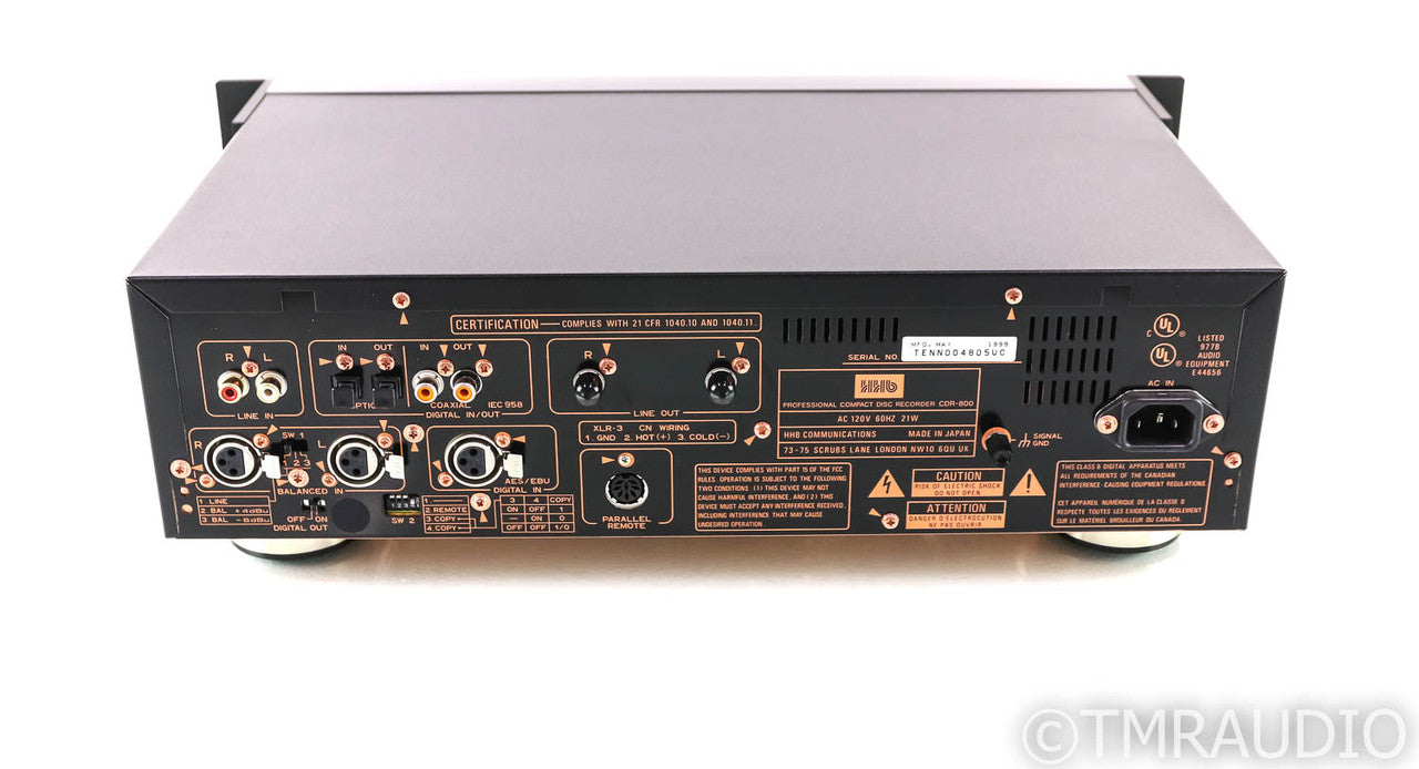 HHB CDR-800 CD Recorder / Player; CDR800; Remote