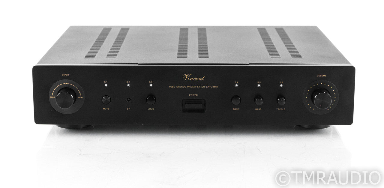 Vincent SA-31MK Stereo Tube Preamplifier; Hybrid; Line-Stage; Black; Remote