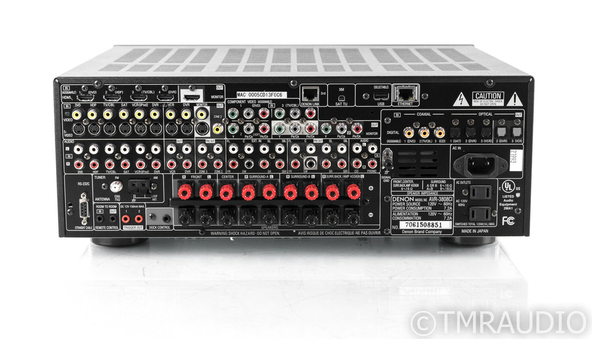 Denon AVR-3808ci 7.1 Channel Home Theater Receiver; MM Phono; Remotes