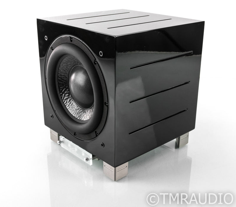 REL R-305 10" Powered Subwoofer; Piano Black; R305