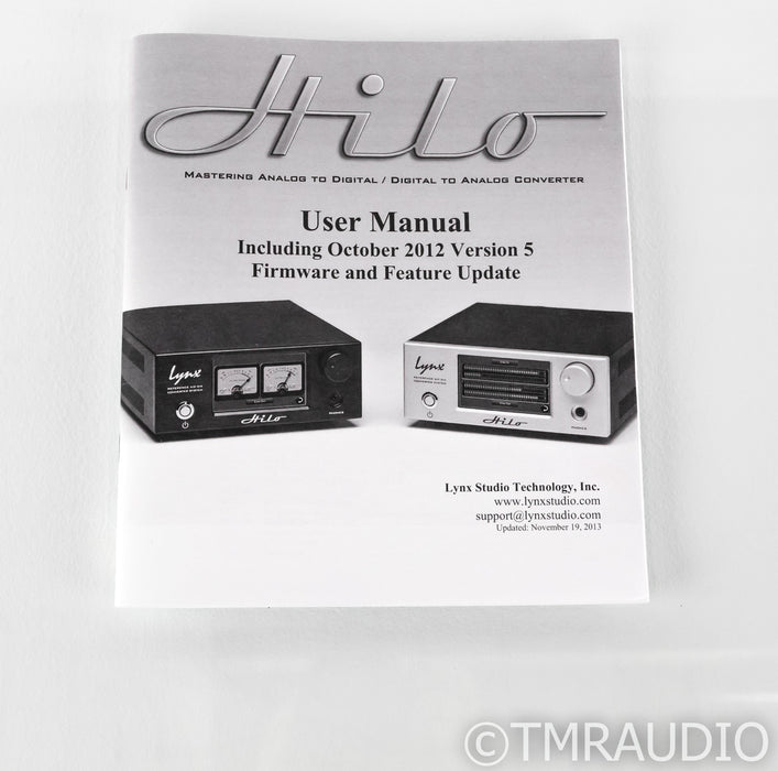 Lynx Hilo/TB DAC / ADC; D/A A/D Converter; LT-USB; Thunderbolt