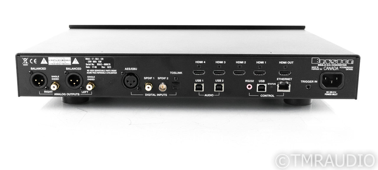 Bryston BDA-3 DAC; D/A Converter; BDA3; Black; 17"