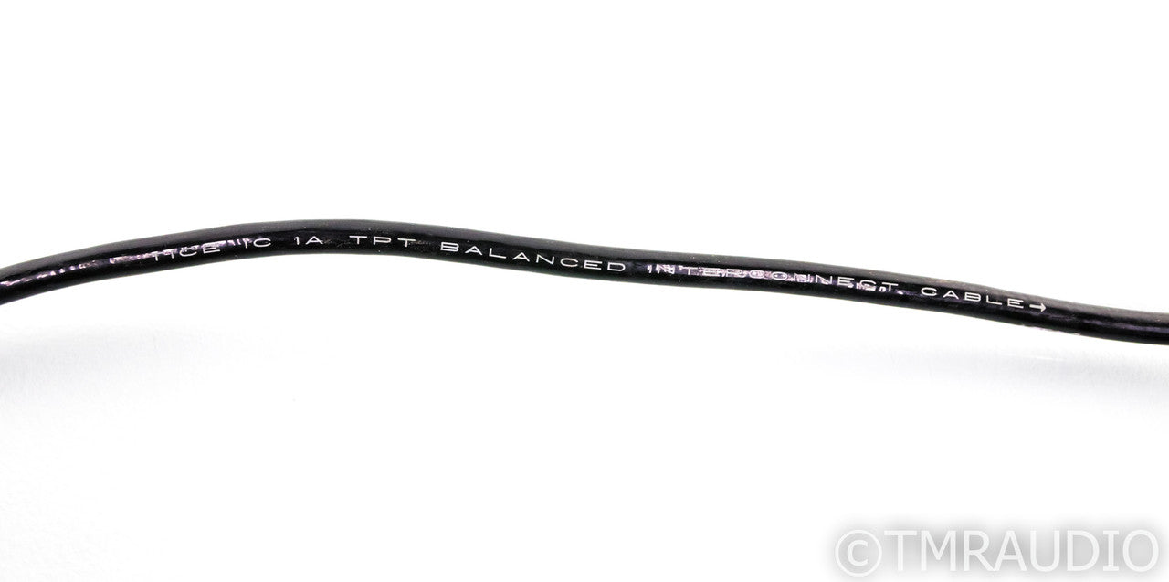 Tice Audio IC-1A TPT Treated XLR Cables; 4.5m Pair Balanced Interconnects