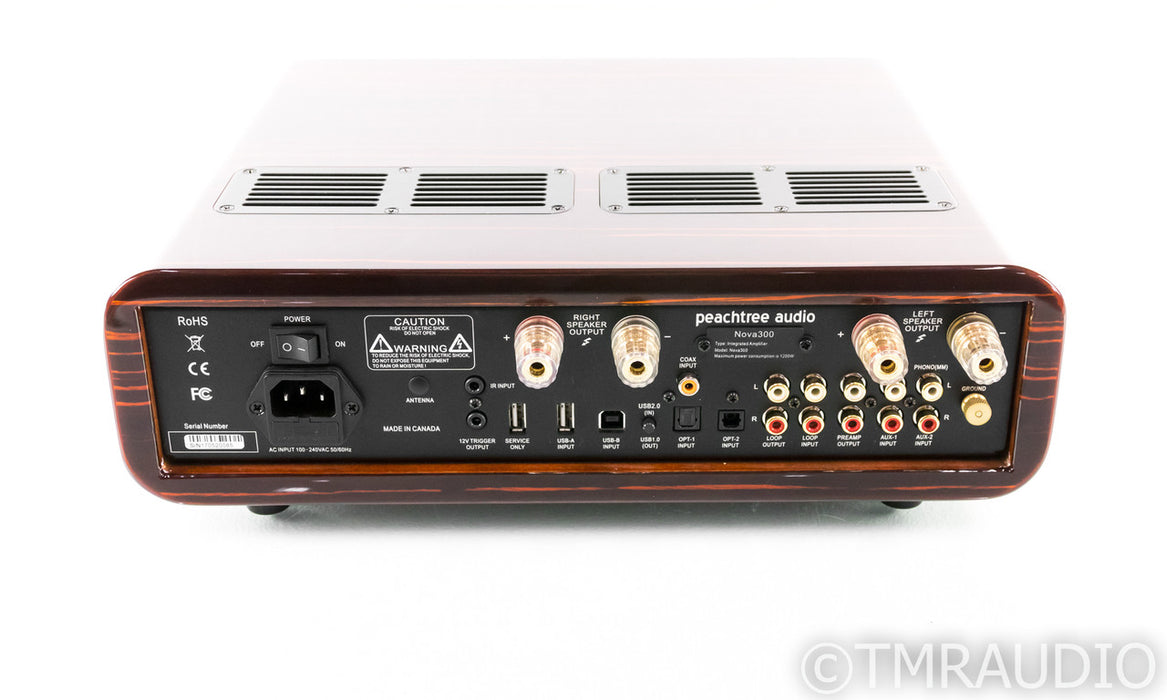 Peachtree Nova 300 Stereo Integrated Amplifier; Gloss Ebony; Remote; MM Phono