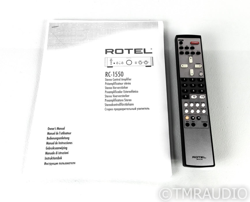 Rotel RC-1550 Stereo Preamplifier; RC1550; Remote; MM Phono