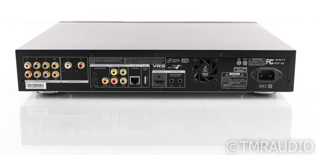 Oppo BDP-83 Universal Blu-Ray Player; BDP83; Remote