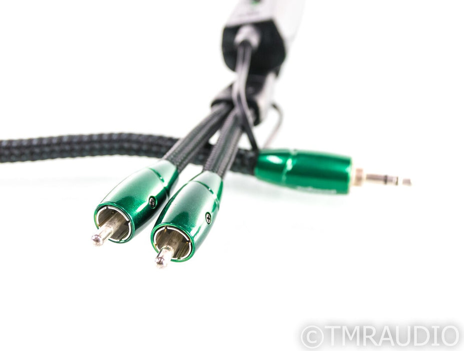 AudioQuest Yosemite Y Splitter Cable; 1/8" to RCA; Single 1m Cable; 72v DBS
