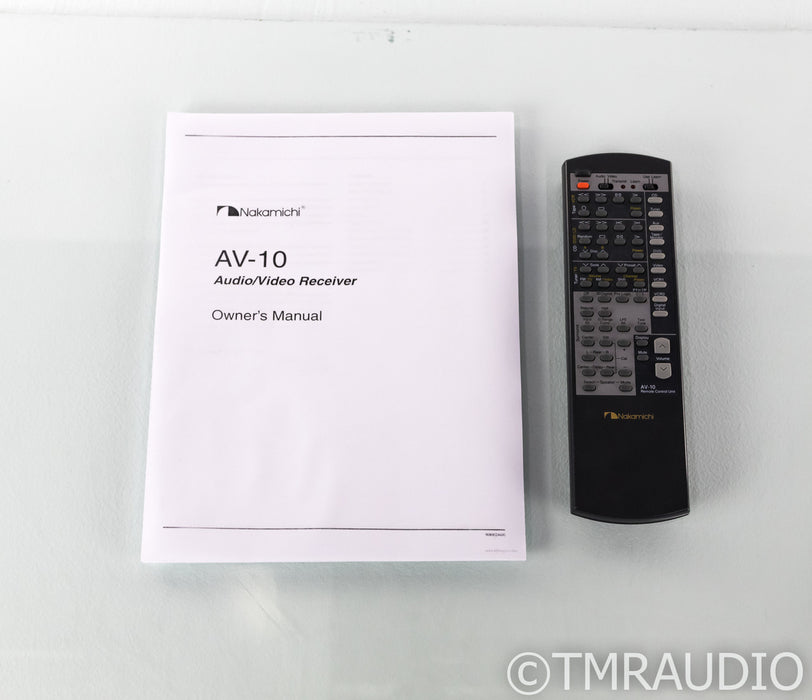 Nakamichi AV-10 5.1 Channel Home Theater Receiver; AV10; Remote (2 Bad Inputs)