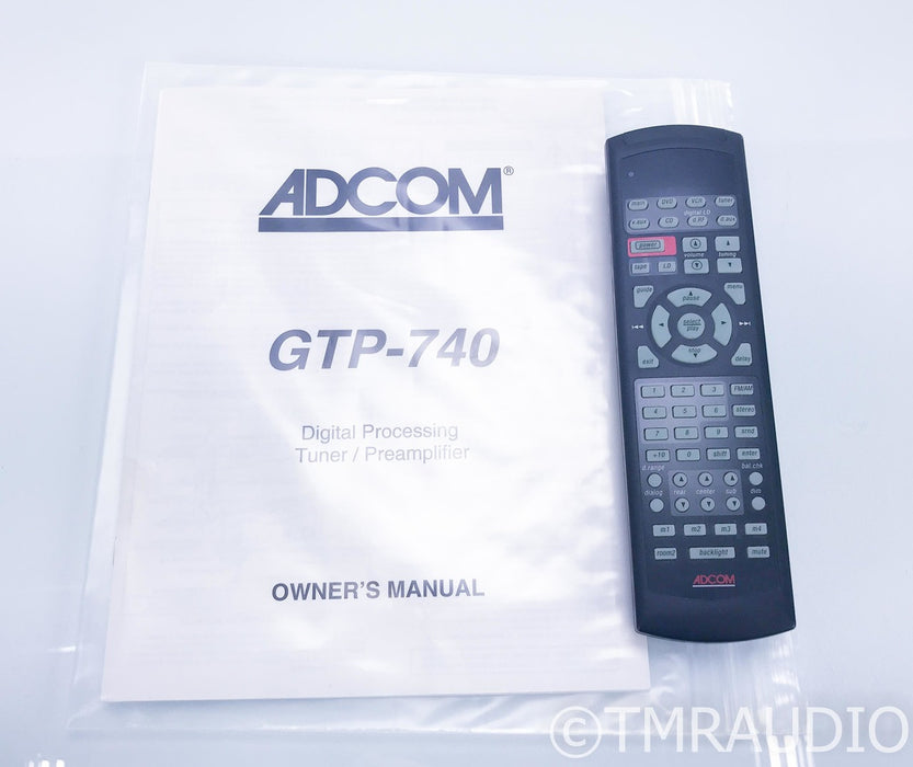 Adcom GTP-740 5.2 Channel Home Theater Processor; Preamplifier; GTP740; Remote