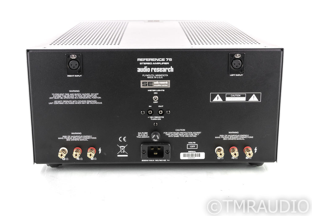 Audio Research Reference 75SE Stereo Tube Power Amplifier; REF75SE