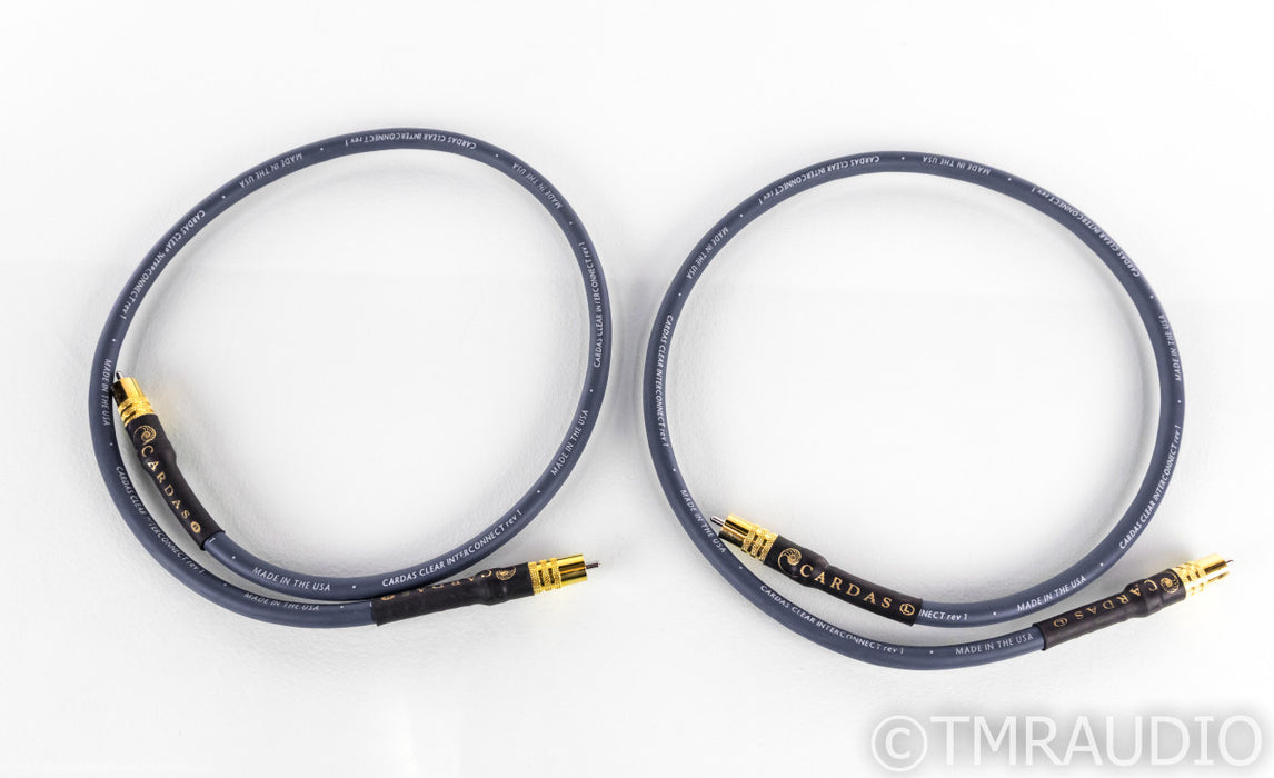 Cardas Clear RCA Cables; 1m Pair Interconnects; rev1