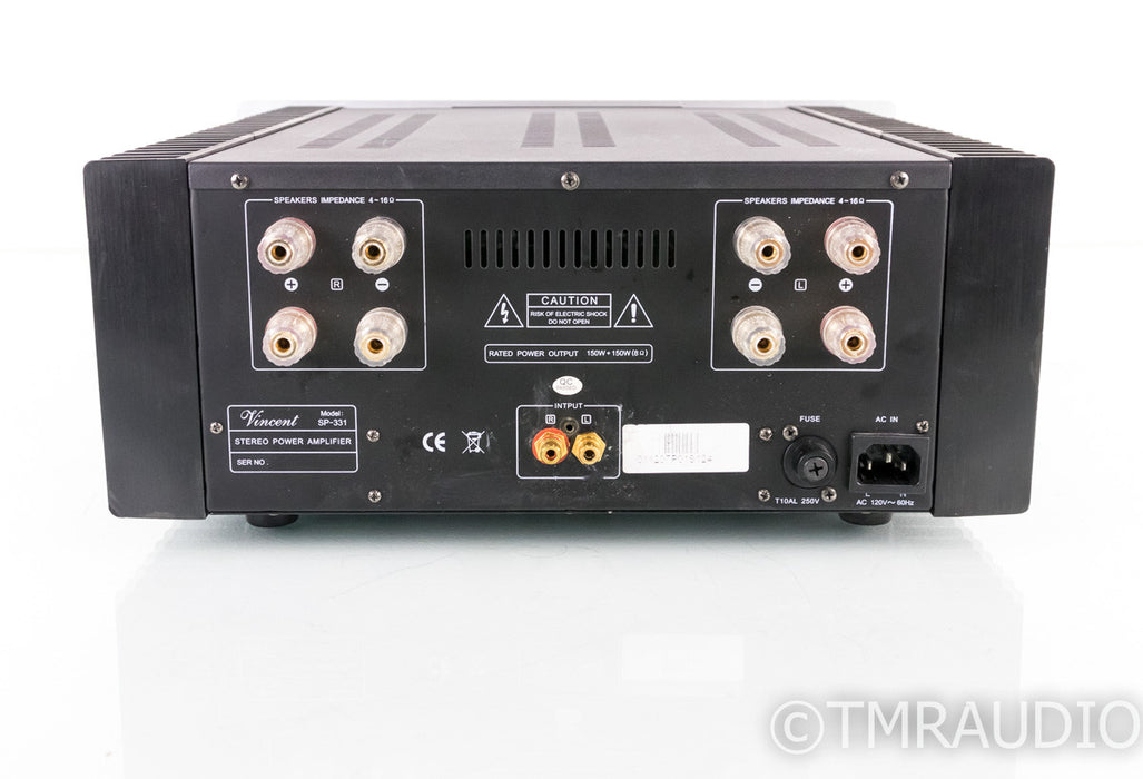 Vincent SP-331 Stereo Power Amplifier; SP331; Upgraded Inputs