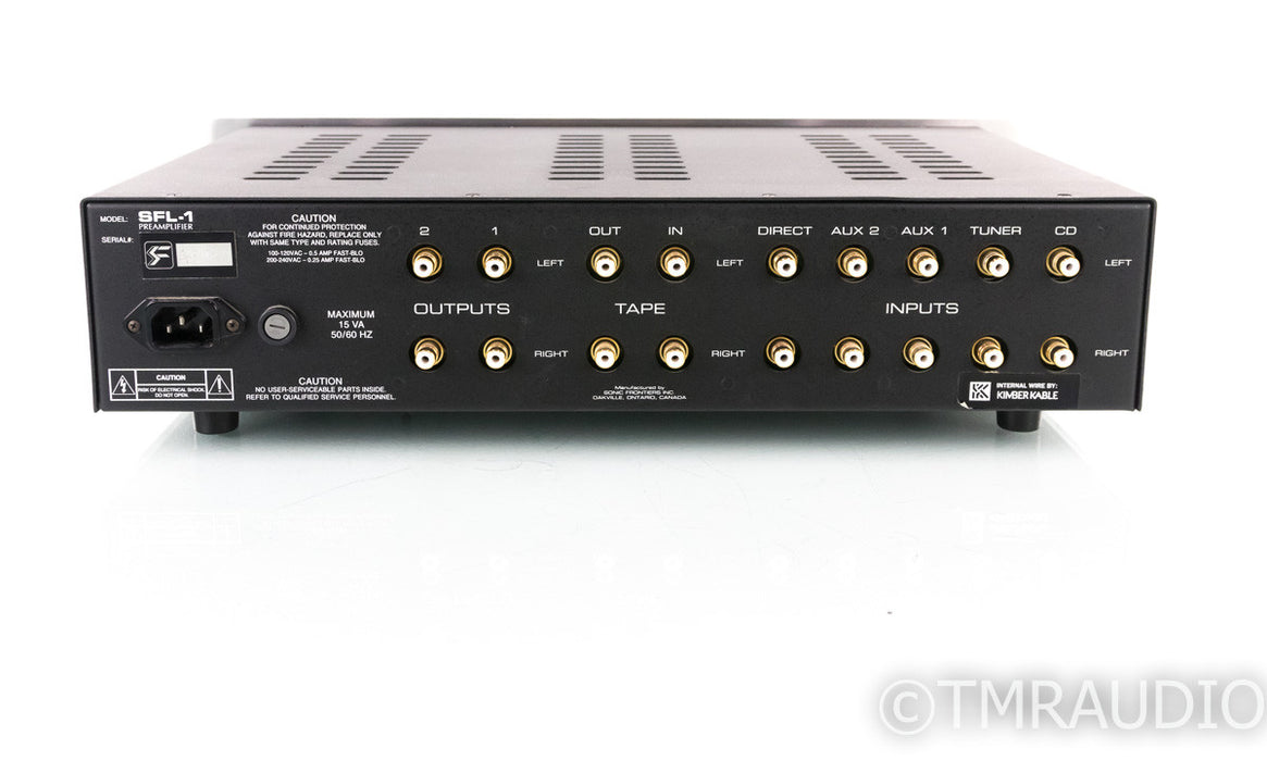 Sonic Frontiers SFL-1 Vintage Stereo Tube Preamplifier; SFL1; Upgraded w/ V-CAPs