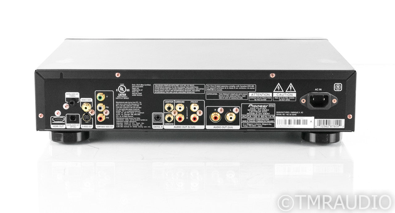 Pioneer Elite DV-58AV DVD / SACD Player; DV58AV; Remote (No Coax Out)