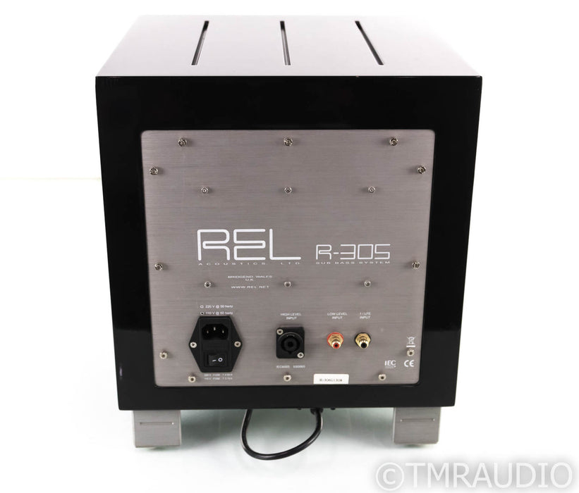 REL R-305 10" Powered Subwoofer; Piano Black Lacquer; R305