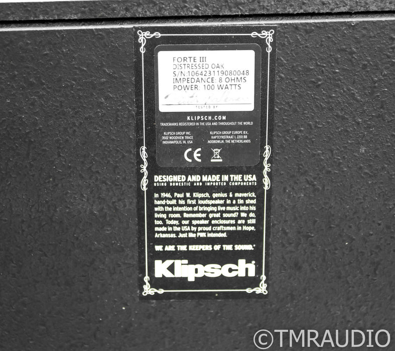 Klipsch Heritage Forte III Floorstanding Speakers