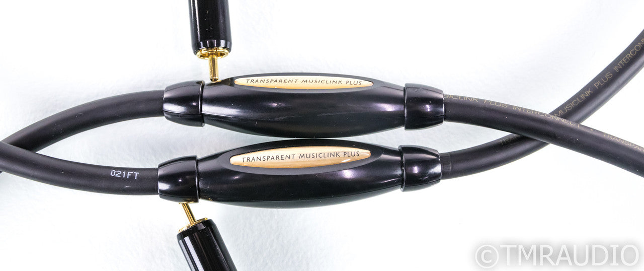 Transparent MusicLink Plus RCA Cables; 2m Pair Interconnects