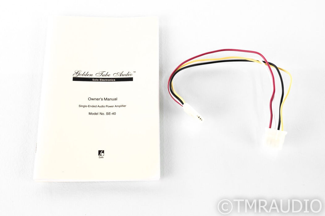 Golden Tube Audio SE-40 Stereo Tube Power Amplifier; SE40