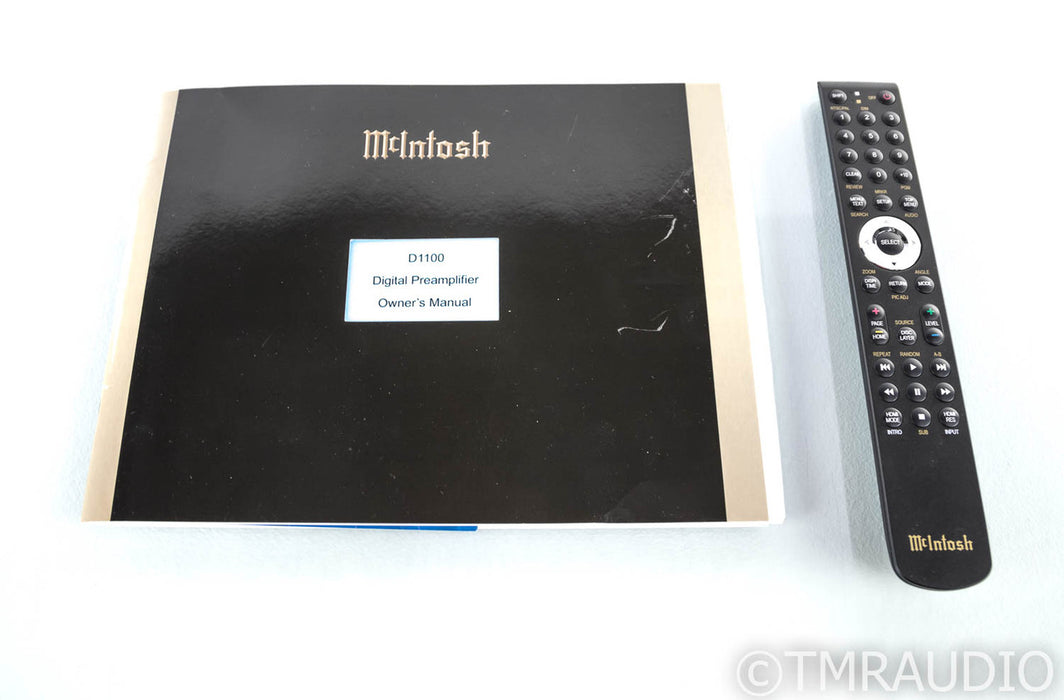 McIntosh D1100 DAC; D/A Converter; D-1100; Remote; Gunmetal Finish
