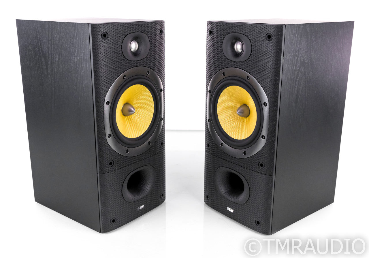B&W DM602 S3 Bookshelf Speakers; Black Ash Pair; DM-602S3 — The