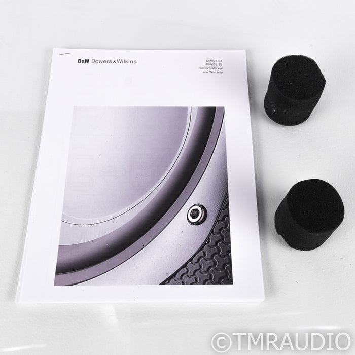 B&W DM602 S3 Bookshelf Speakers; Black Ash Pair; DM-602S3