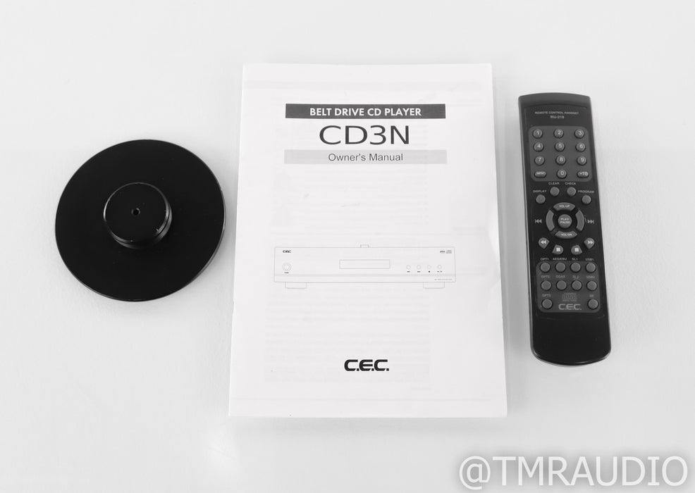 CEC CD3N Dual-Belt CD Player; CD-3N; Remote