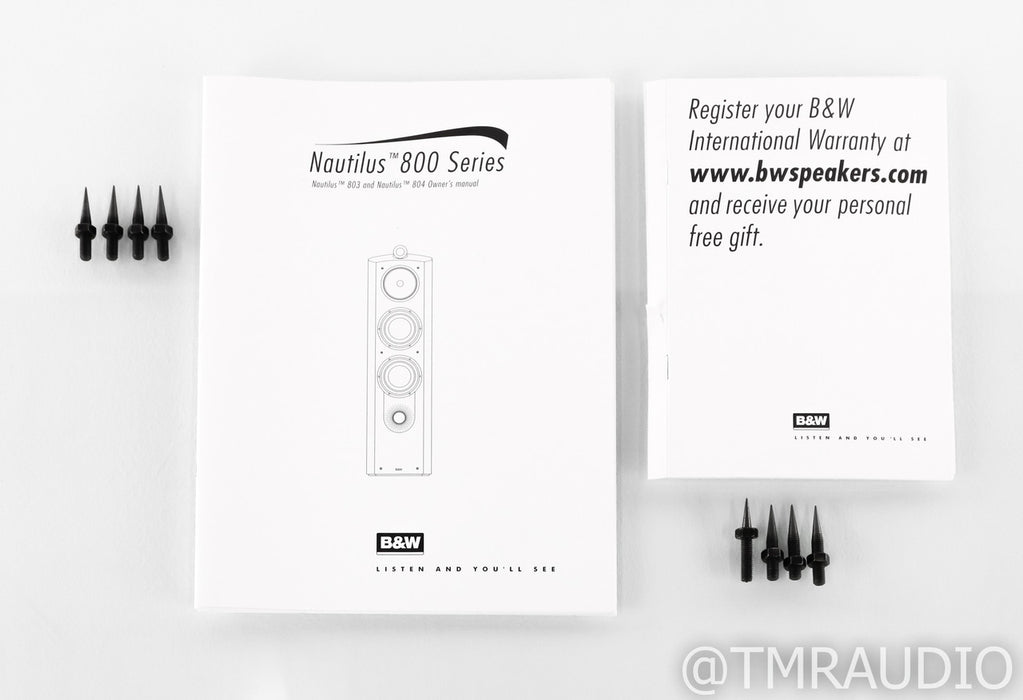 B&W Nautilus 804 Floorstanding Speakers