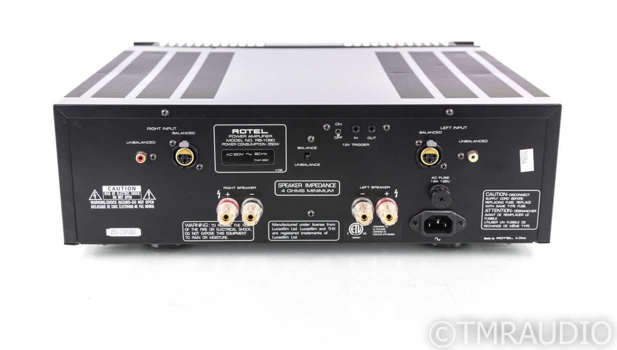 Rotel RB-1080 Stereo Power Amplifier; RB1080; Black