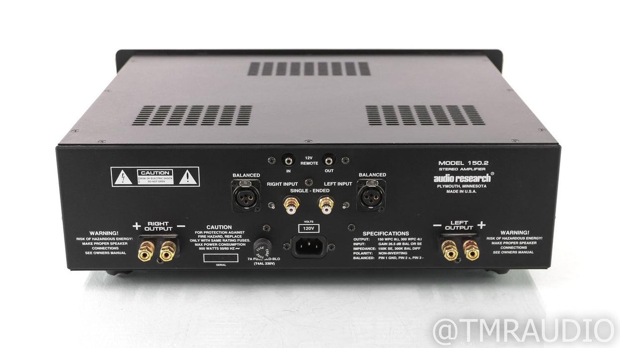 Audio Research Model 150.2 Stereo Power Amplifier; Black