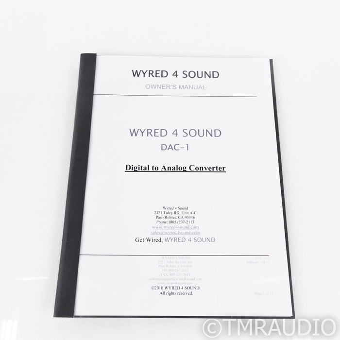 Wyred 4 Sound DAC-1 DAC; D/A Converter; DAC1