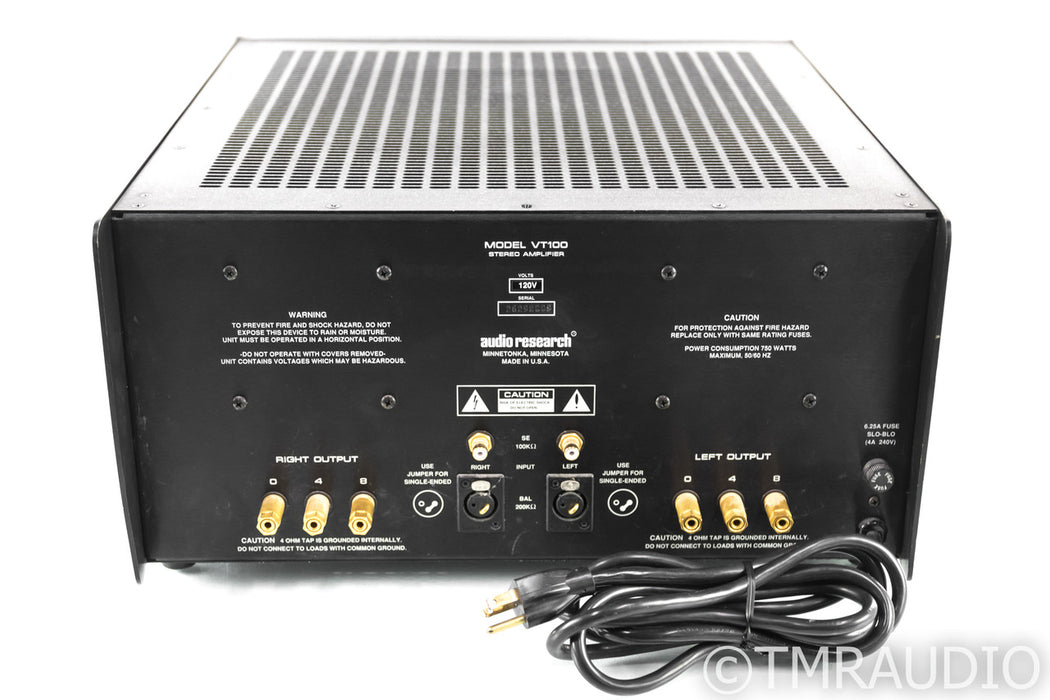 Audio Research VT100 Stereo Tube Power Amplifier; VT-100