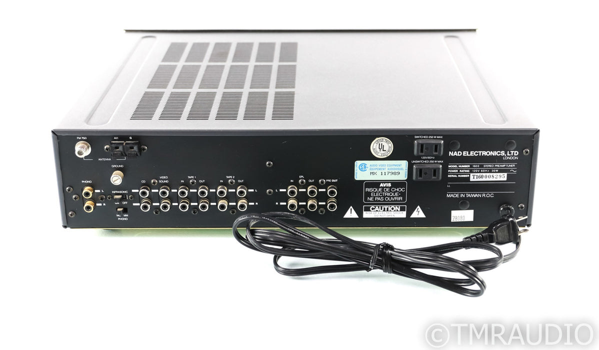 NAD 1600 Monitor Series Stereo Preamplifier / Tuner; MM / MC Phono; Remote