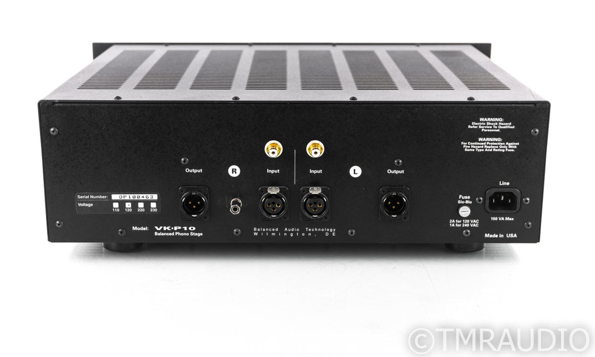 Balanced Audio Technologies VK-P10SE MM / MC Tube Phono Preamplifier; SuperPak
