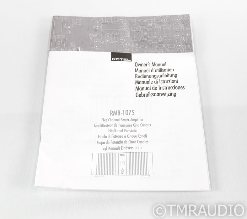 Rotel RMB-1075 5 Channel Power Amplifier; RMB1075