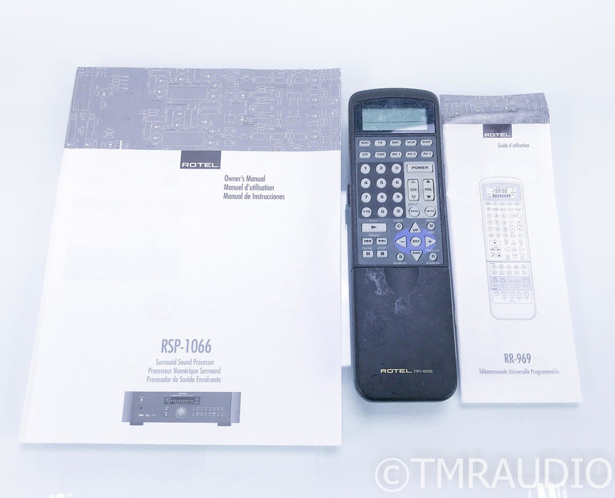 Rotel RSP-1066 7.2 Channel Home Theater Processor; RSP1066; Remote