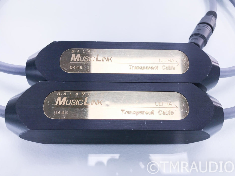 Transparent Cable Music Link Ultra XLR Cables; 1m Pair Balanced Interconnects